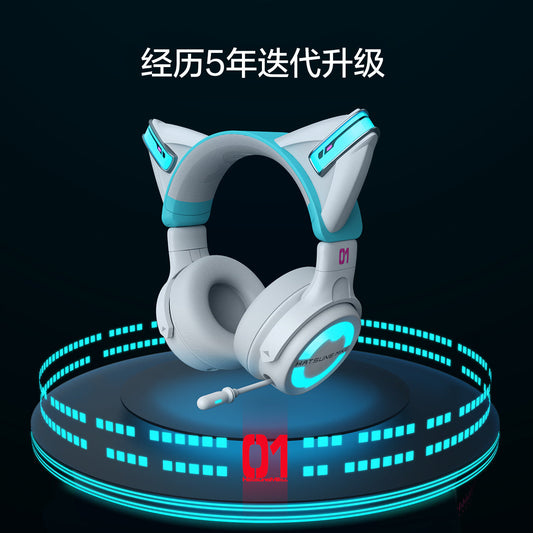 Moeyu × Yaowu; Hatsune Miku; Cat Ear Headphones (NX Model) - Kanako.store