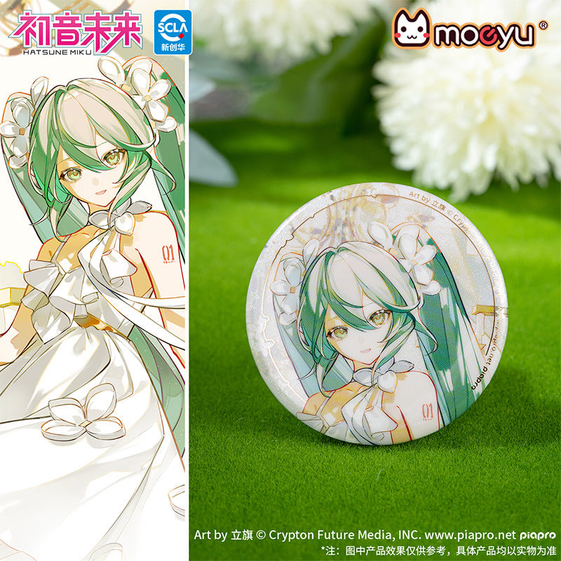 Moeyu Hatsune Miku Summer Flowers Series Tinplate Badge - Kanako.store