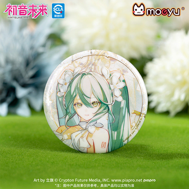 Moeyu Hatsune Miku Summer Flowers Series Tinplate Badge - Kanako.store