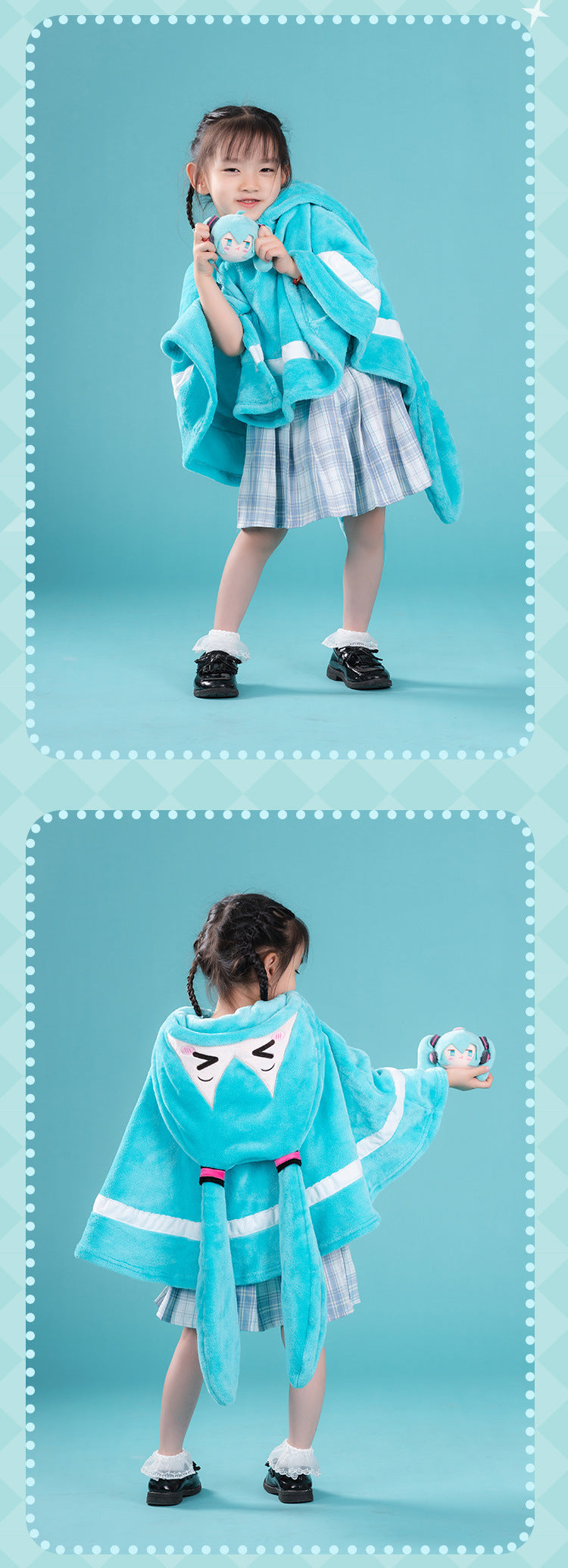 Moeyu: Hatsune Miku: Squinting Eyes Series Small Blanket-Moeyu-Makochan.store
