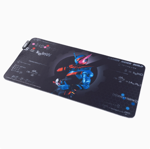 Moeyu Kamen Rider Build × W RGB Light-Up XL Mouse Pad, Official Oversized Gaming Desk Mat - Kanako.store