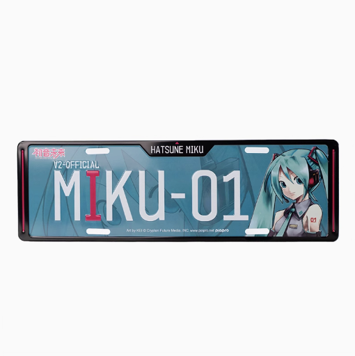 Moeyu Hatsune Miku V2 Art License Plate Keychain - Kanako.store